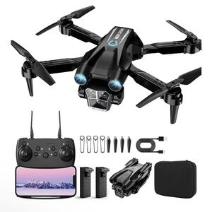 Foldable Black Drone with Camera